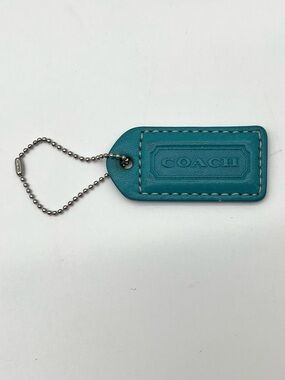 Coach Vintage Leather Hang Tag, Blue
